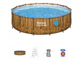 Каркасный бассейн 427х107см, фильтр-насос, лестница, тент Bestway Splashview Pool 561JM