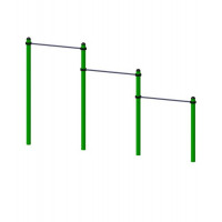 Перекладина атлетическая трехуровневая (стационарная с хомутами) Hercules W-2.6.3. 3459