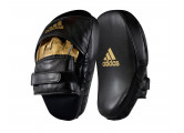 Лапы Adidas Training Curved Focus Mitt Short черно-золотые adiSBAC01