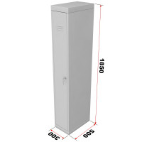 Шкаф для раздевалок металлический 185х40х50 (см) Glav 10.2.02