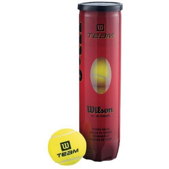 Мяч теннисный Wilson TeamW Practice WRT111900, 4 мяча, желтый 700_700