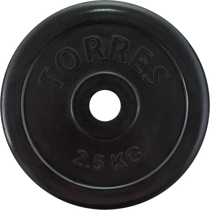 Диск обрезиненный Torres 2,5 кг PL50692, d.25мм 700_700