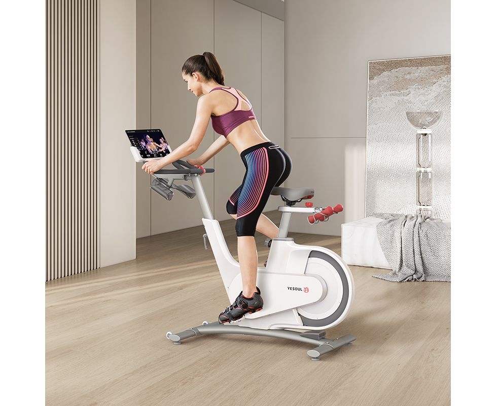 Велотренажер Yesoul Smart Spinning bike V1 белый 978_800