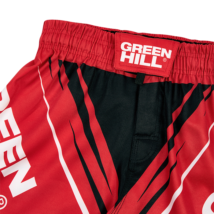 Шорты Green Hill MMA SHORT IMMAF approved MMI-4022, красные 700_700