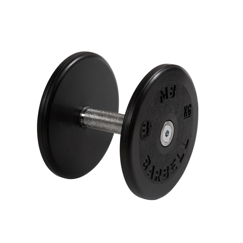 Гантель классик с вращающейся ручкой хром 8 кг MB Barbell MB-FdbEM-B8 1000_1000