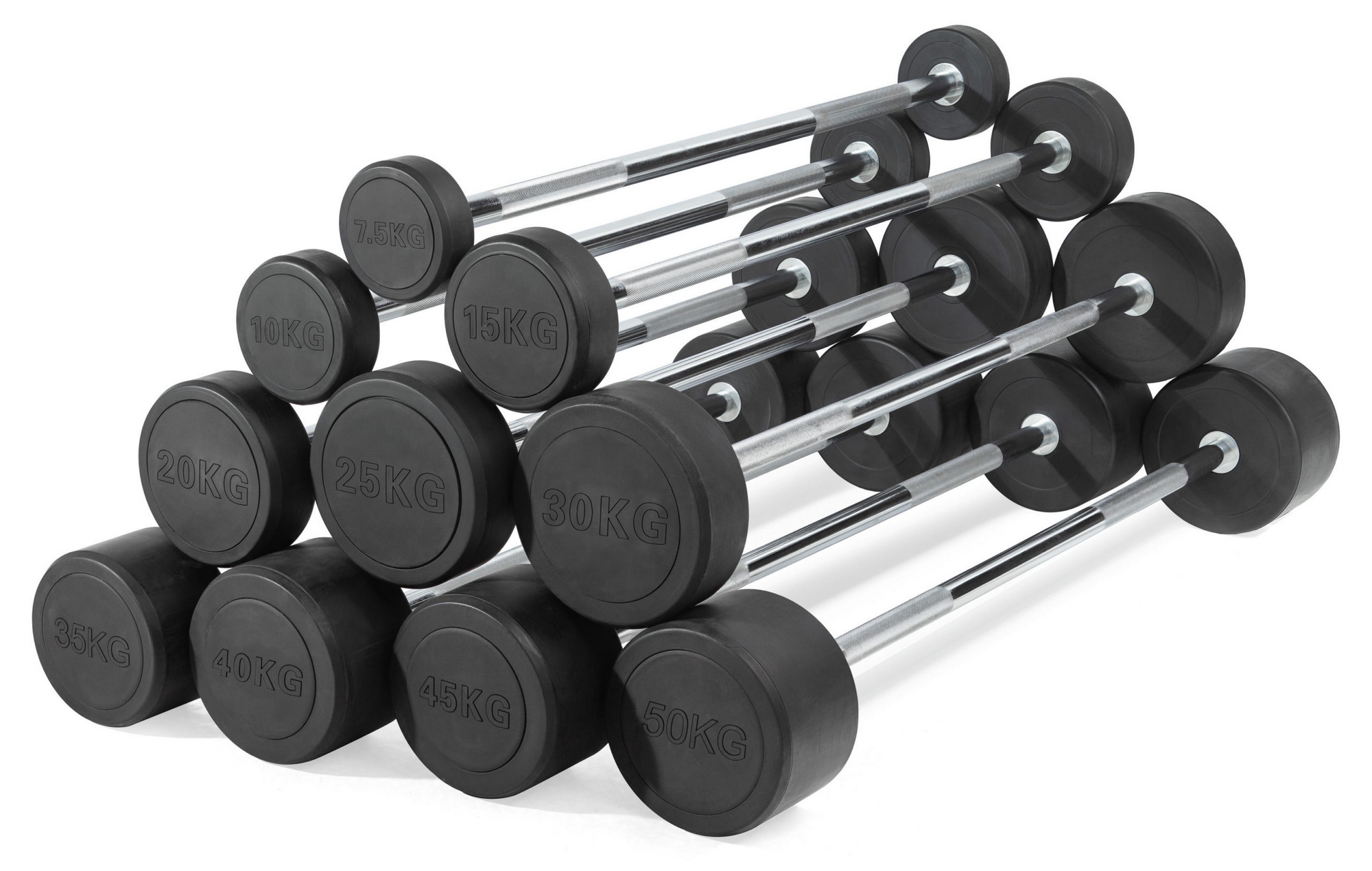 Штанга неразборная обрезиненная 25 кг. Прямой гриф VictoryFit VF-DX4250 2000_1270