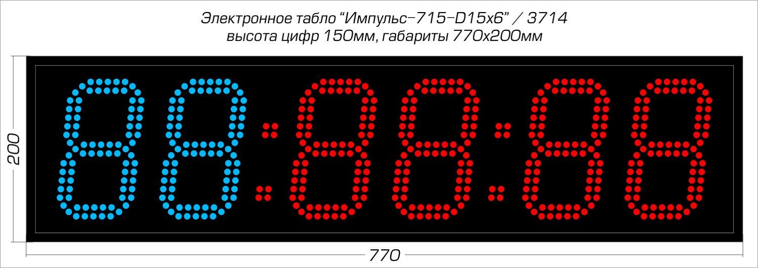 Табло для кроссфита Импульс 715-D15x6-RING1 1500_531