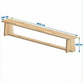 Скамейка гимнастическая 2000мм (щит.сосна) ножки дерево Dinamika 120_120
